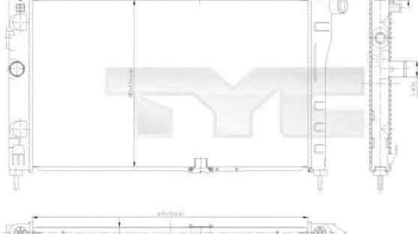 Radiator apa racire motor DAEWOO CIELO limuzina TYC 706-0018