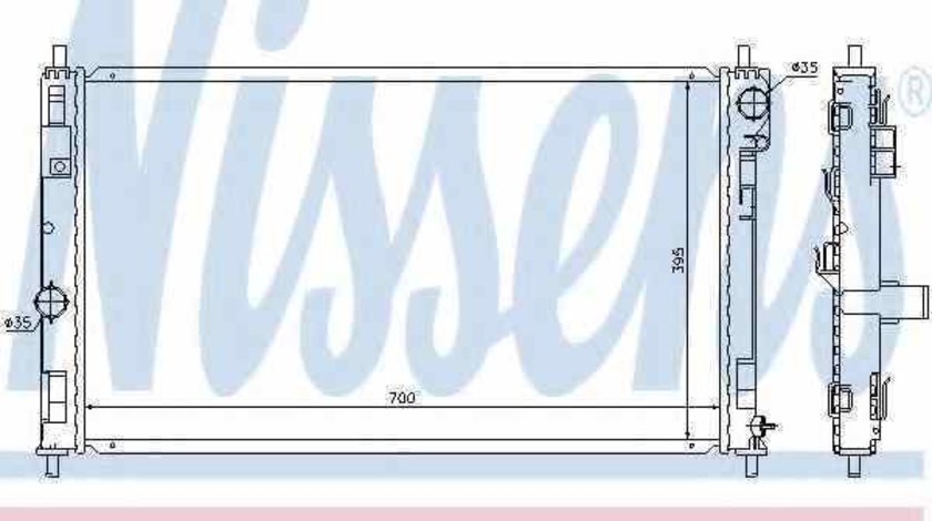 Radiator apa racire motor DODGE CALIBER Producator NISSENS 61019