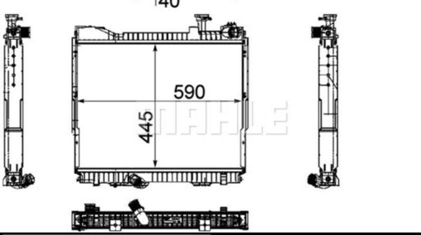Radiator apa racire motor (fara cadru) NISSAN ATLEON, CABSTAR, NT400 CABSTAR B660N-ZD30HHD-5 dupa 2000