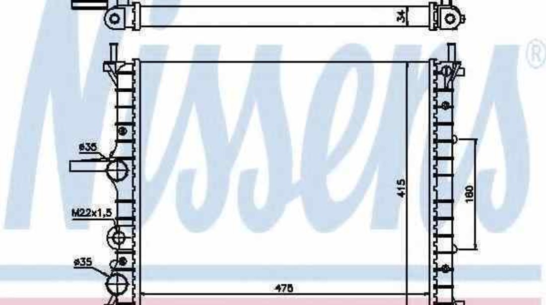 Radiator apa racire motor FIAT BRAVA 182 NISSENS 61786