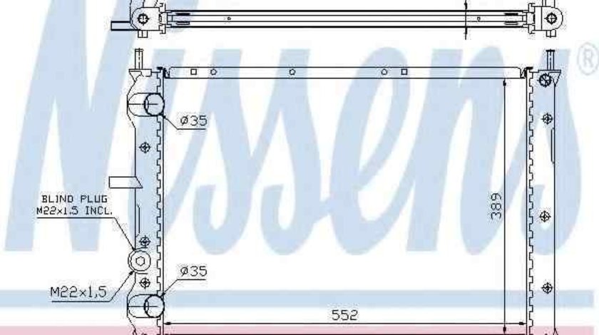 Radiator apa racire motor FIAT BRAVA (182) NISSENS 61879A