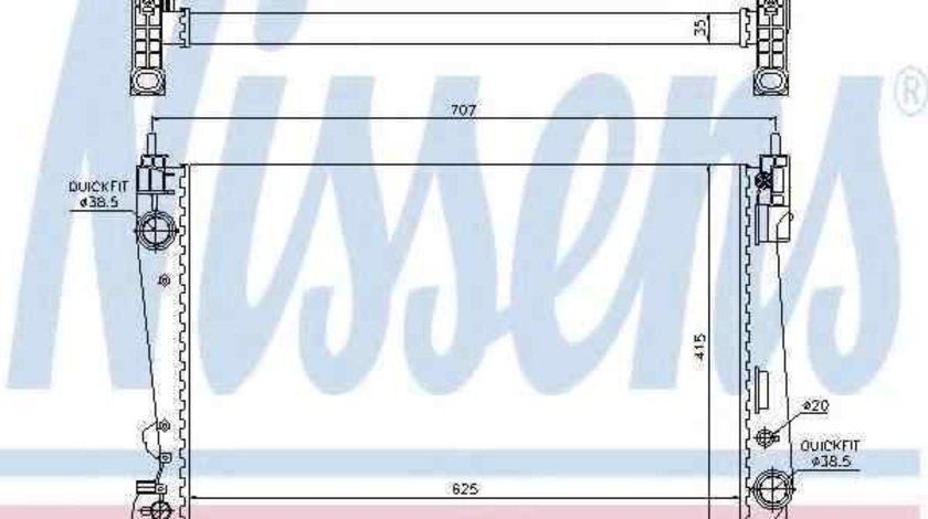 Radiator apa racire motor FIAT BRAVO II (198) NISSENS 61916