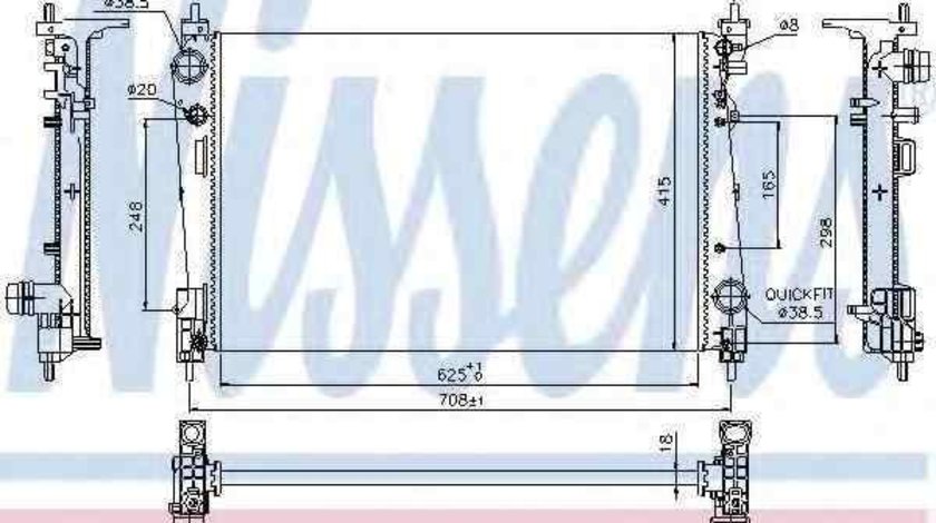 Radiator apa racire motor FIAT BRAVO II (198) NISSENS 617864