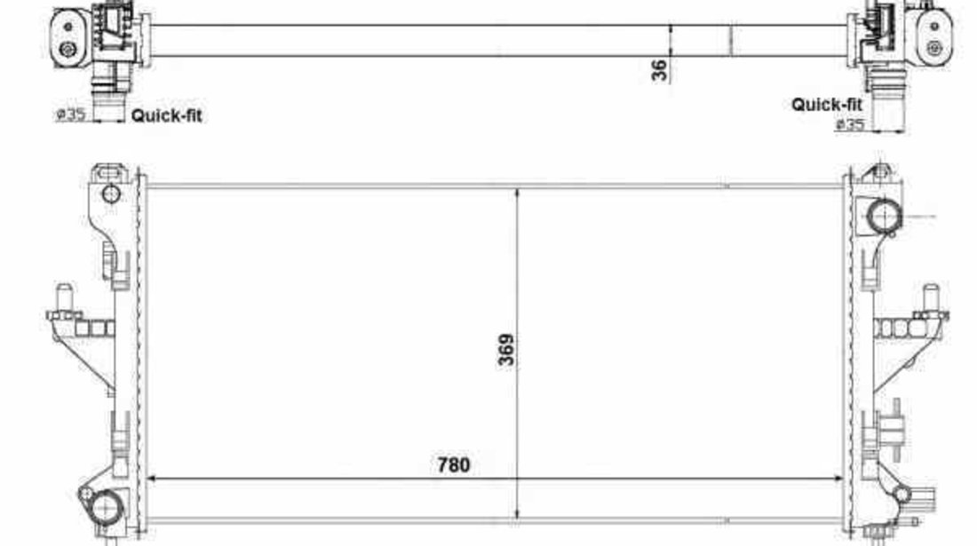 Radiator apa racire motor FIAT DUCATO bus 250 NRF 53199