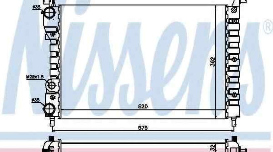 Radiator apa racire motor FIAT PALIO (178BX) NISSENS 61801