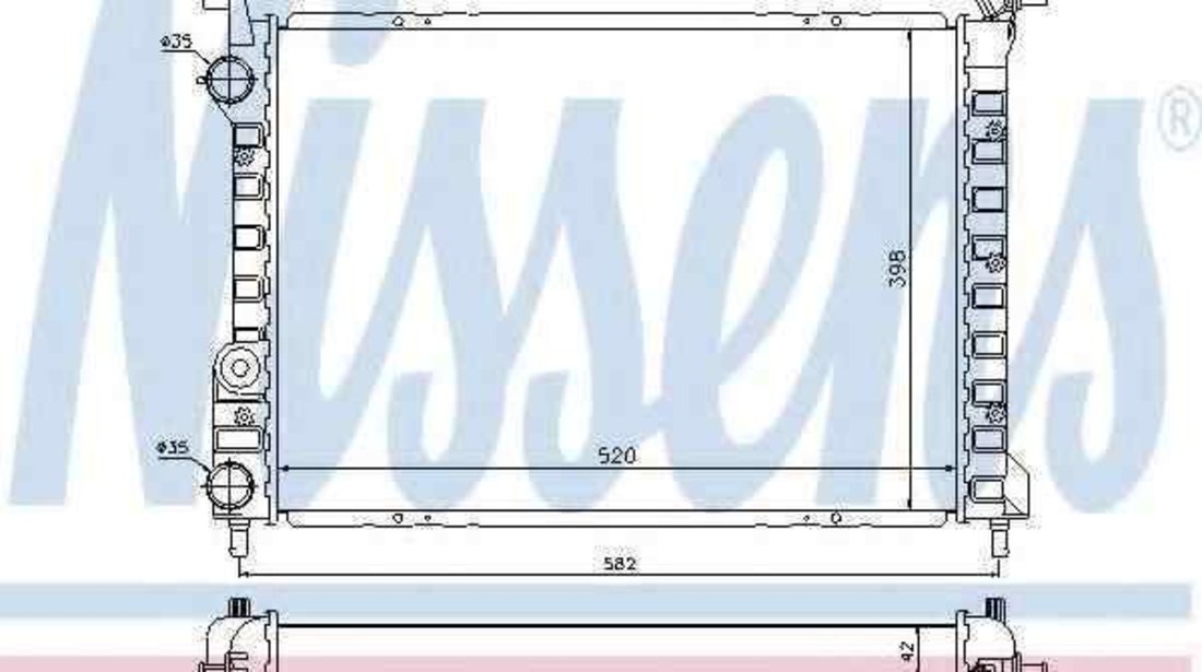 Radiator apa racire motor FIAT PALIO Weekend (178DX) NISSENS 61804