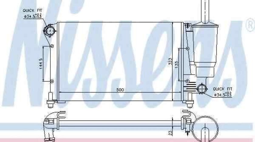 Radiator apa racire motor FIAT PANDA (169) NISSENS 617845