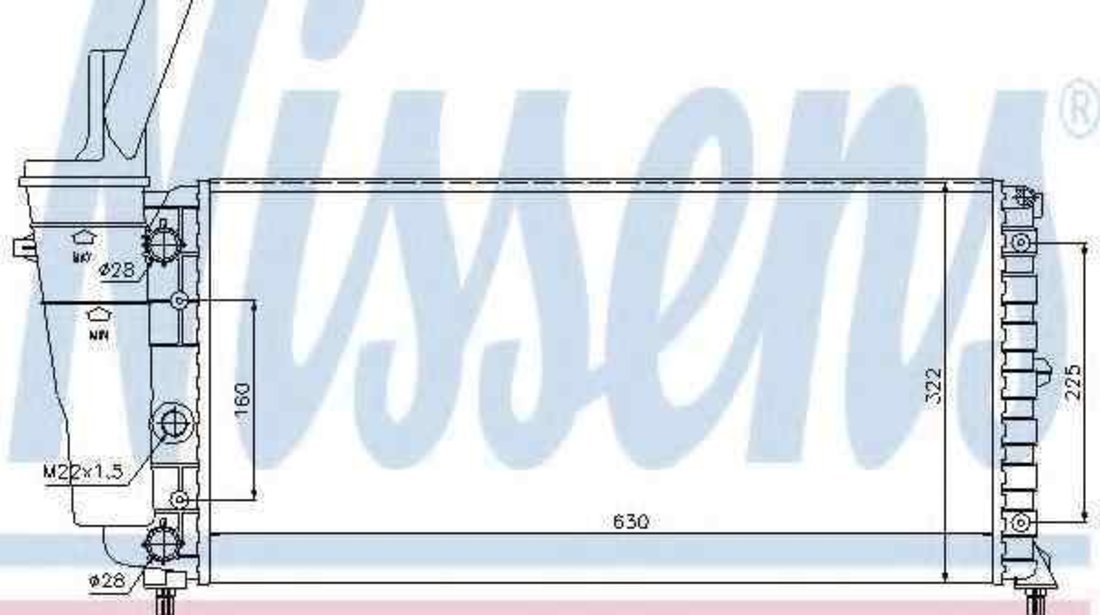 Radiator apa racire motor FIAT PUNTO (176) NISSENS 61892