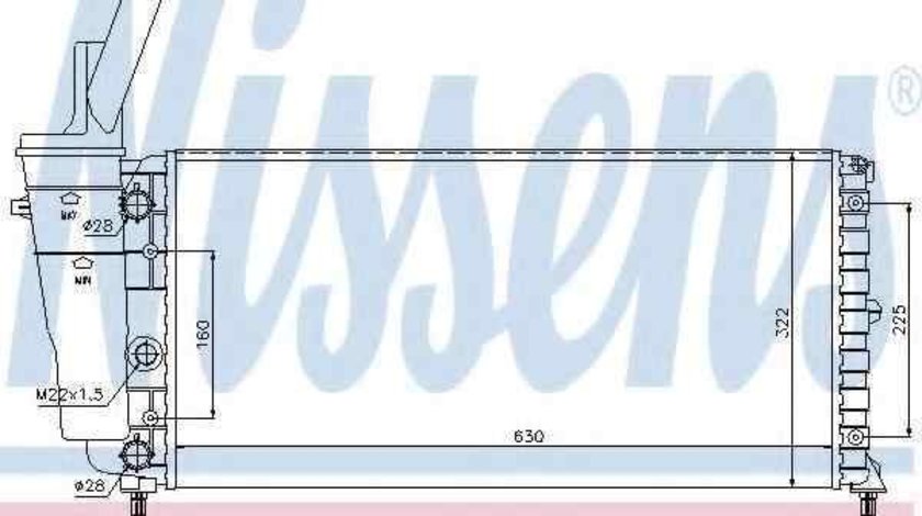 Radiator apa racire motor FIAT PUNTO (176) NISSENS 61892