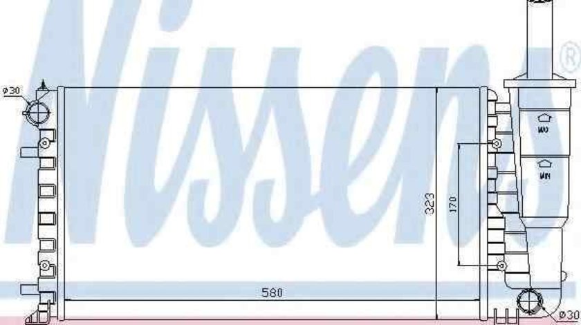 Radiator apa racire motor FIAT PUNTO (188) NISSENS 61888