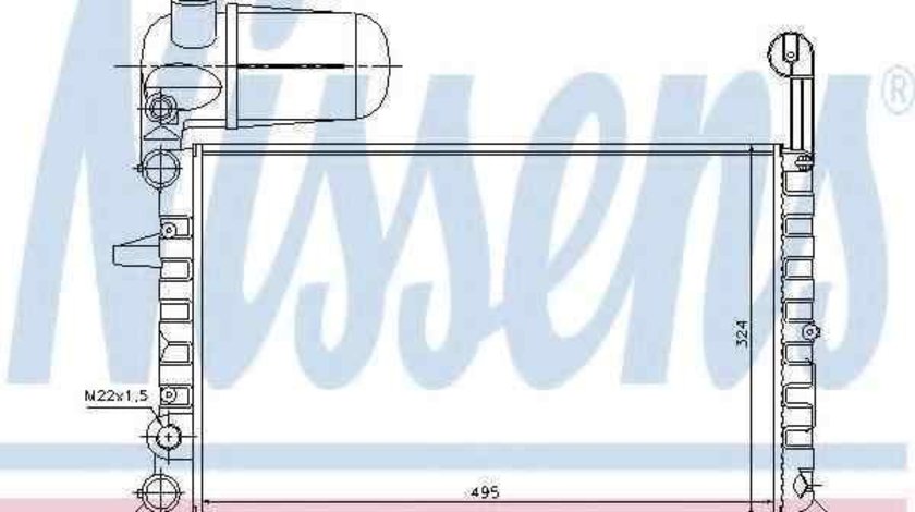 Radiator apa racire motor FIAT TIPO (160) NISSENS 61844