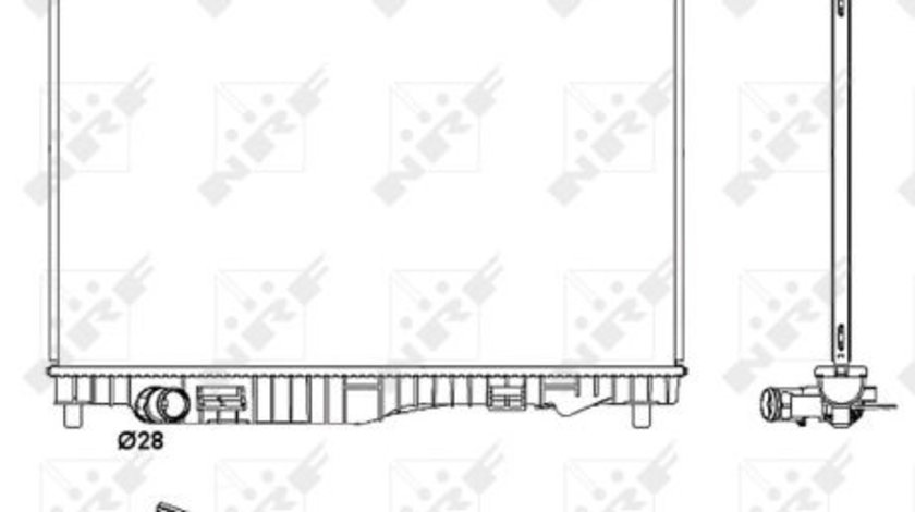 Radiator apa racire motor FORD B-MAX, ECOSPORT, FIESTA V, FIESTA VI, KA+, TOURNEO COURIER B460, TRANSIT COURIER B460 1.4D-1.6 d dupa 2007