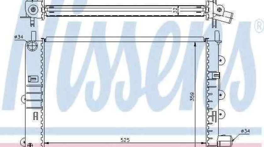 Radiator apa racire motor FORD ESCORT '95 caroserie (AVL) NISSENS 62164A