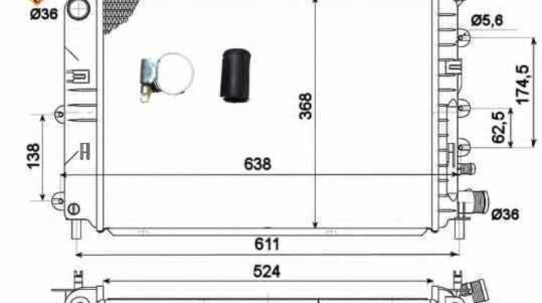 Radiator apa racire motor FORD ESCORT VII Cabriolet ALL NRF 514436