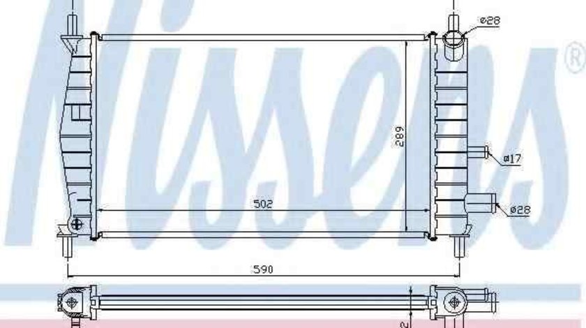 Radiator apa racire motor FORD FIESTA IV (JA_, JB_) NISSENS 62085A