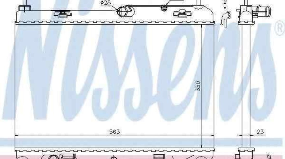 Radiator apa racire motor FORD FIESTA VI NISSENS 69233