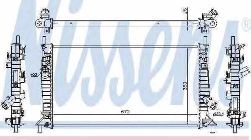 Radiator apa racire motor FORD FOCUS C-MAX NISSENS 62017A