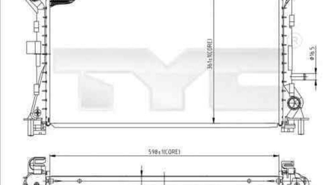 Radiator apa racire motor FORD FOCUS (DAW, DBW) TYC 710-0052