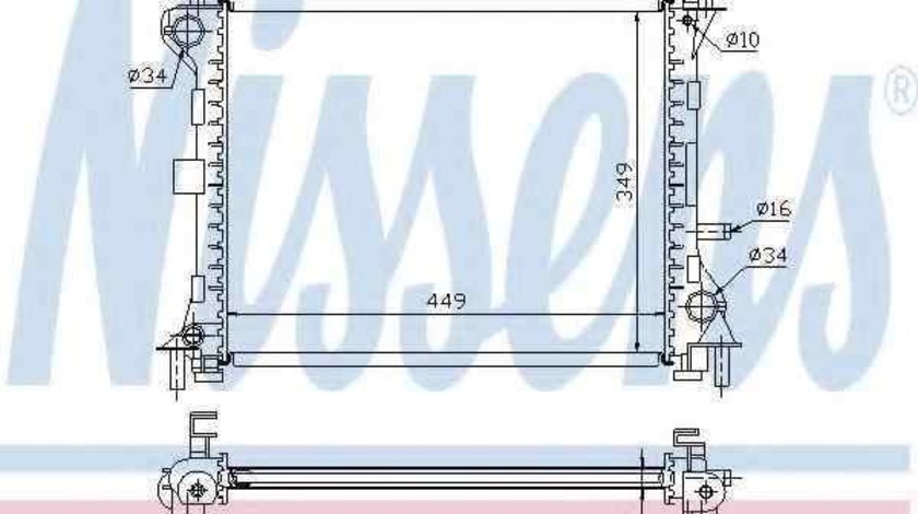 Radiator apa racire motor FORD FOCUS (DAW, DBW) NISSENS 62074