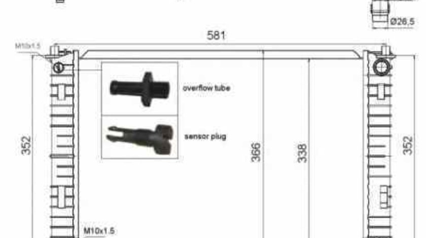 Radiator apa racire motor FORD FUSION JU NRF 58276