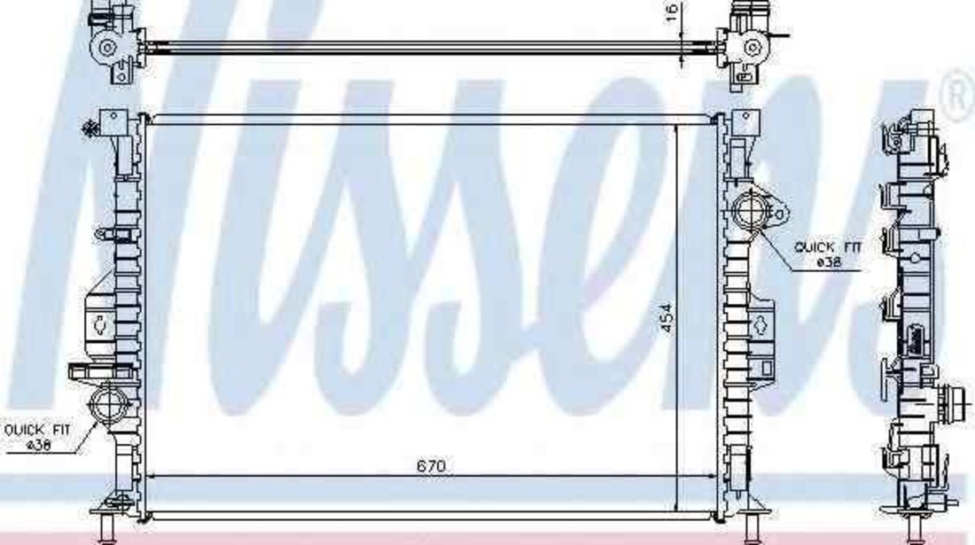 Radiator apa racire motor FORD GALAXY (WA6) NISSENS 66857