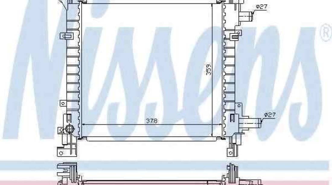 Radiator apa racire motor FORD KA (RB_) NISSENS 62083A