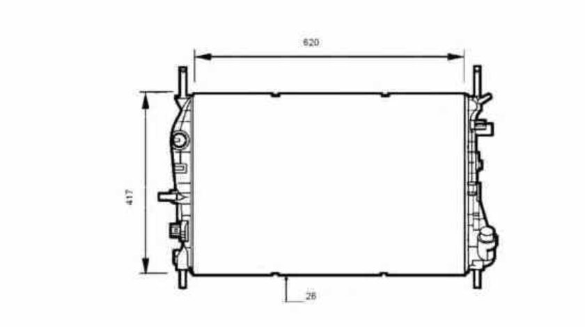 Radiator apa racire motor FORD MONDEO III B5Y NRF 53741