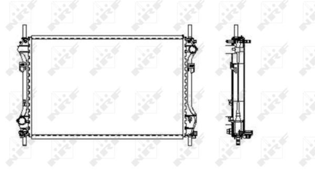 Radiator apa racire motor FORD TRANSIT 2.4D intre 2000-2006 cod intern: CI6062CE