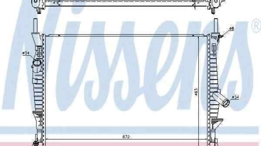 Radiator apa racire motor FORD TRANSIT bus NISSENS 69240