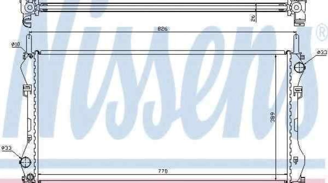 Radiator apa racire motor FORD TRANSIT caroserie (FA_ _) NISSENS 62043A