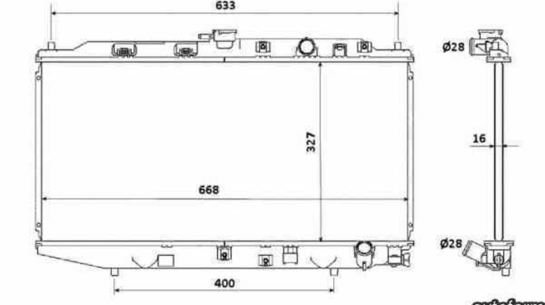 Radiator apa racire motor HONDA CIVIC IV limuzina ED NRF 506728