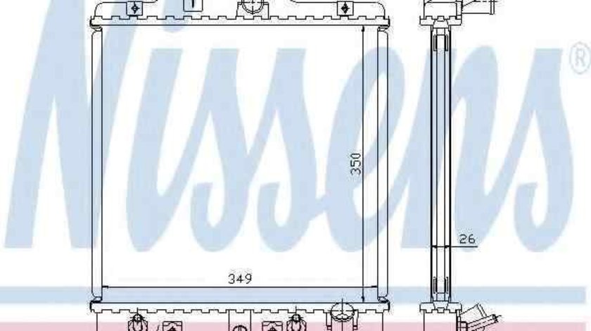 Radiator apa racire motor HONDA CIVIC VI cupe (EJ, EM1) NISSENS 633081