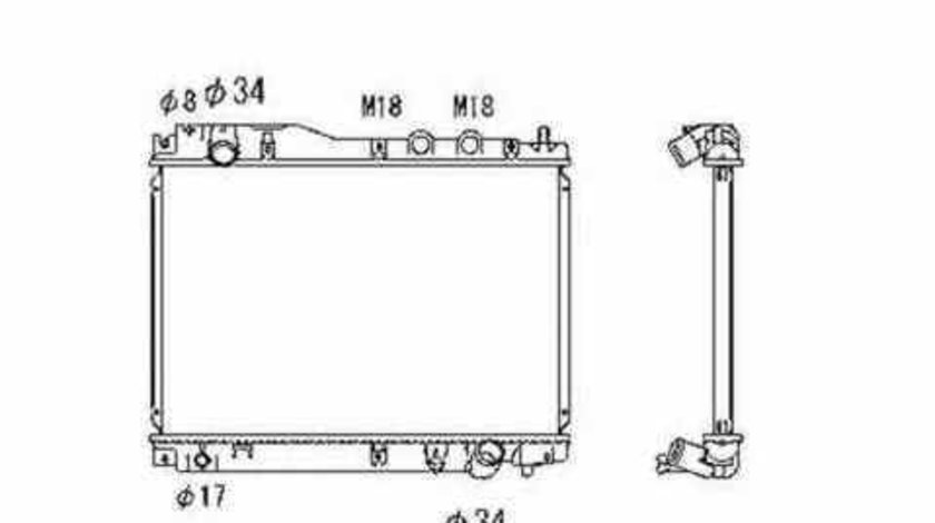 Radiator apa racire motor HONDA CIVIC VII Hatchback EU EP EV NRF 53461