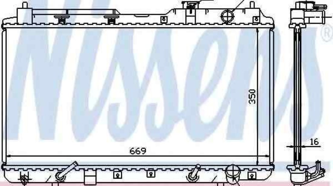 Radiator apa racire motor HONDA CR-V I (RD) NISSENS 681021