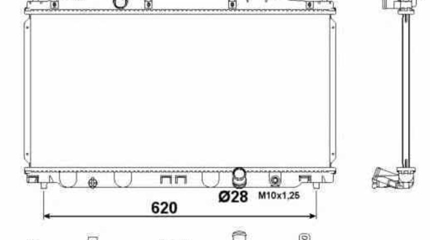 Radiator apa racire motor HONDA JAZZ III GE NRF 53194
