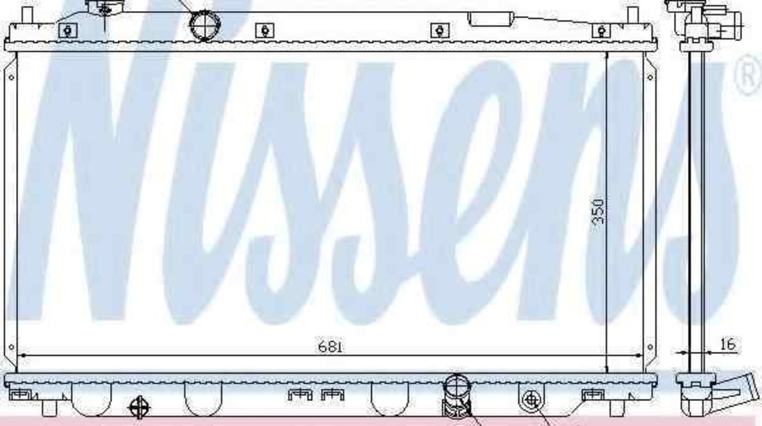 Radiator apa racire motor HONDA JAZZ III (GE) NISSENS 68150