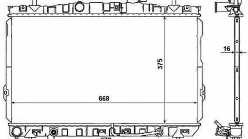 Radiator apa racire motor HYUNDAI COUPE RD NRF 53356