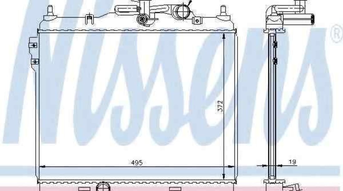 Radiator apa racire motor HYUNDAI GETZ (TB) NISSENS 67048