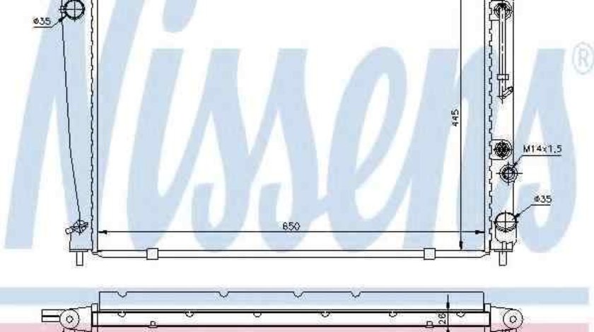 Radiator apa racire motor HYUNDAI H-1 caroserie NISSENS 67040