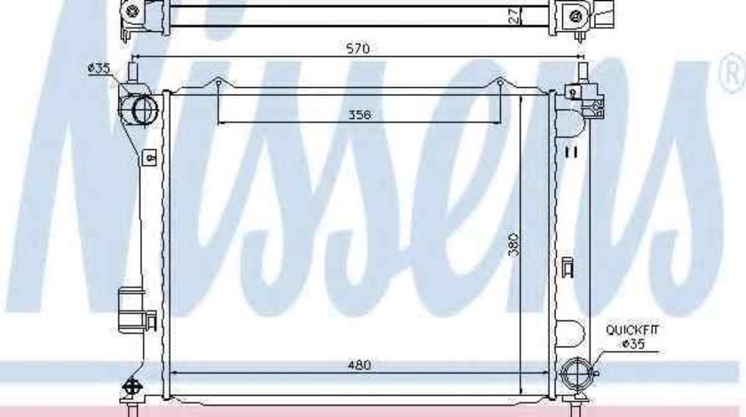 Radiator apa racire motor HYUNDAI i20 (PB, PBT) NISSENS 67549