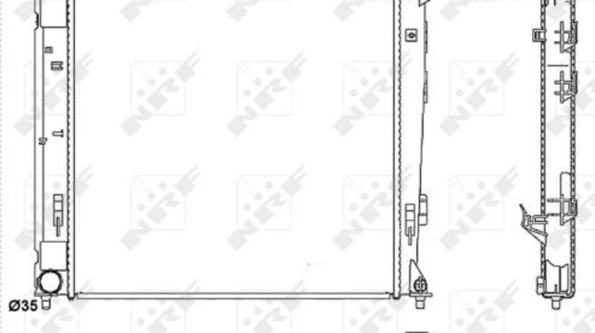 Radiator apa racire motor HYUNDAI IX35; KIA SPORTAGE 1.7D 2.0 d dupa 2010