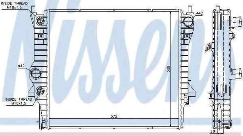 Radiator apa racire motor JAGUAR S-TYPE (CCX) NISSENS 66708