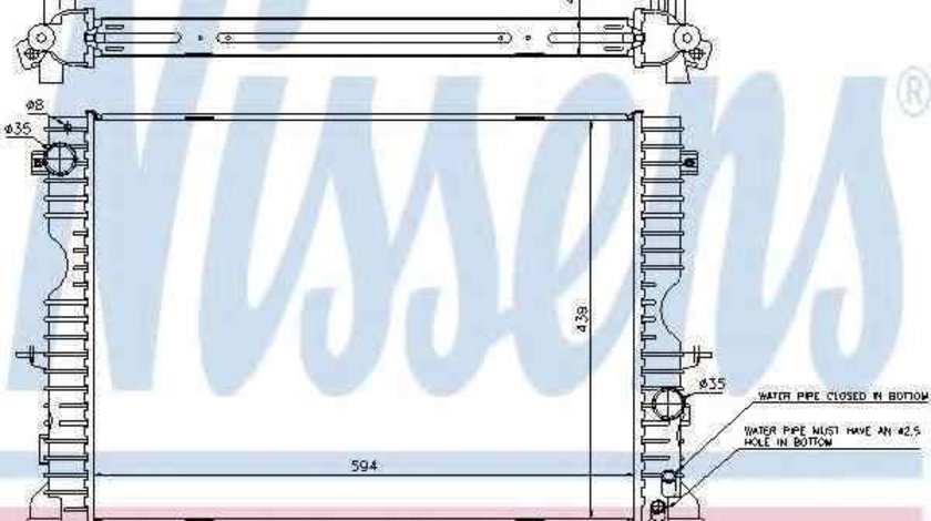 Radiator apa racire motor LAND ROVER DISCOVERY II (LJ, LT) NISSENS 64312A