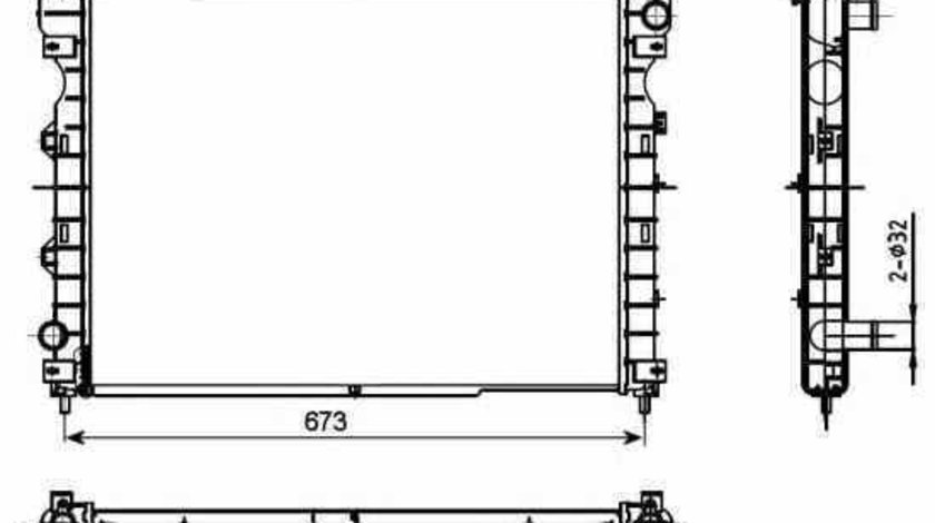 Radiator apa racire motor LAND ROVER FREELANDER LN NRF 53096