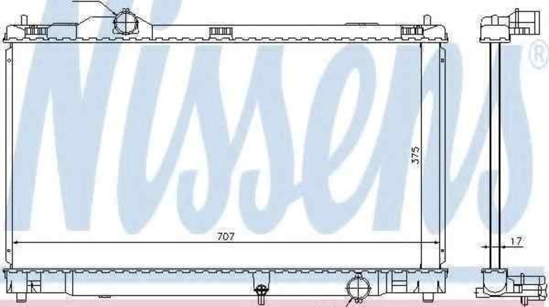 Radiator apa racire motor LEXUS IS C (GSE2_) NISSENS 64672