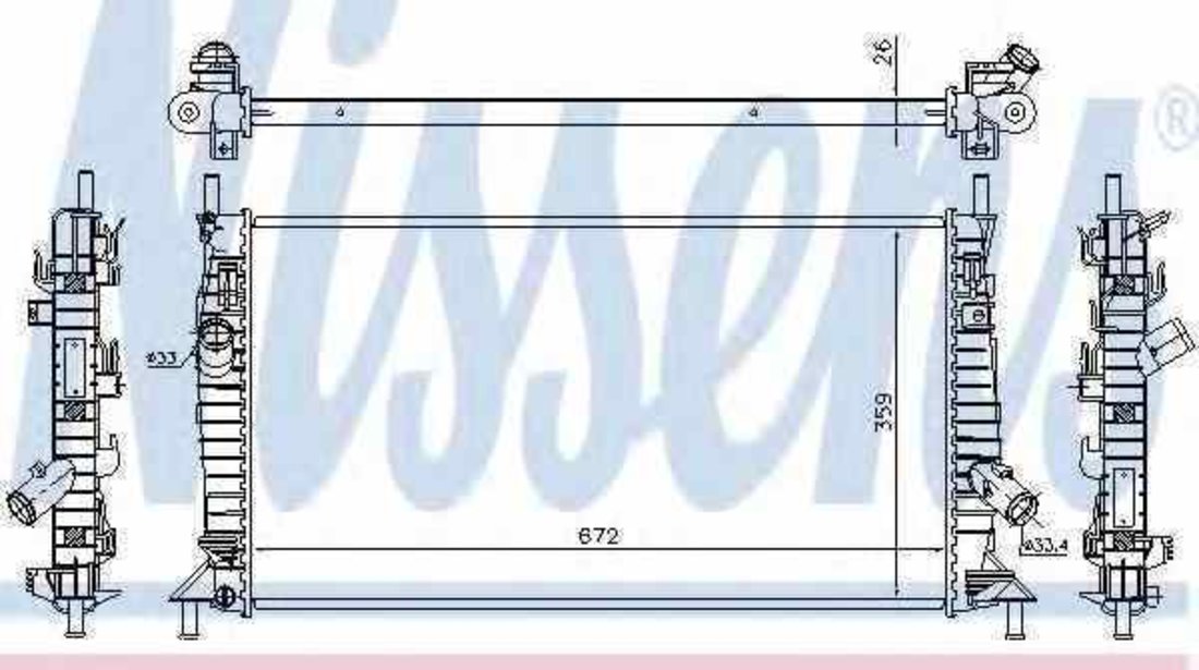 Radiator apa racire motor MAZDA 3 limuzina BK NISSENS 62017A