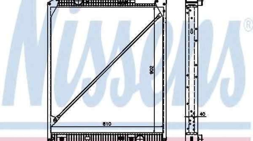 Radiator apa racire motor MERCEDES-BENZ ACTROS MP2 / MP3 NISSENS 62653A