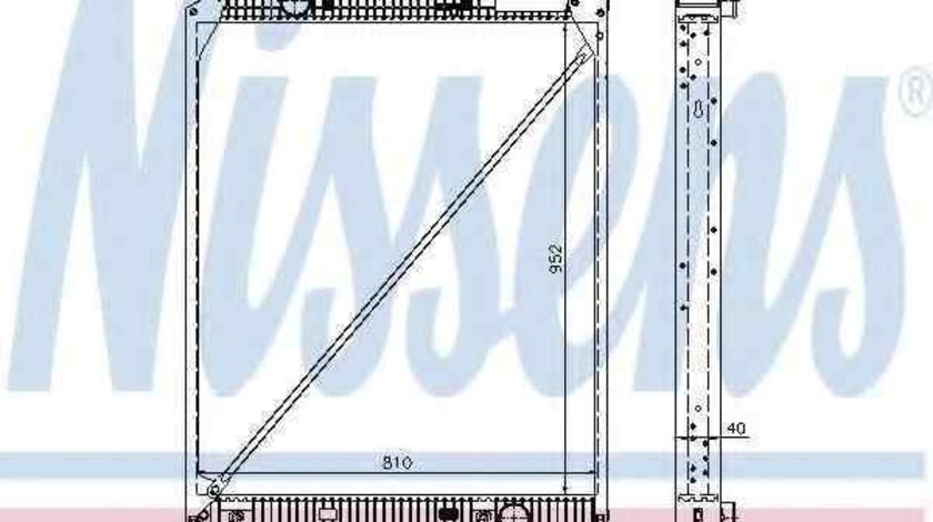 Radiator apa racire motor MERCEDES-BENZ ACTROS MP2 / MP3 NISSENS 62649A