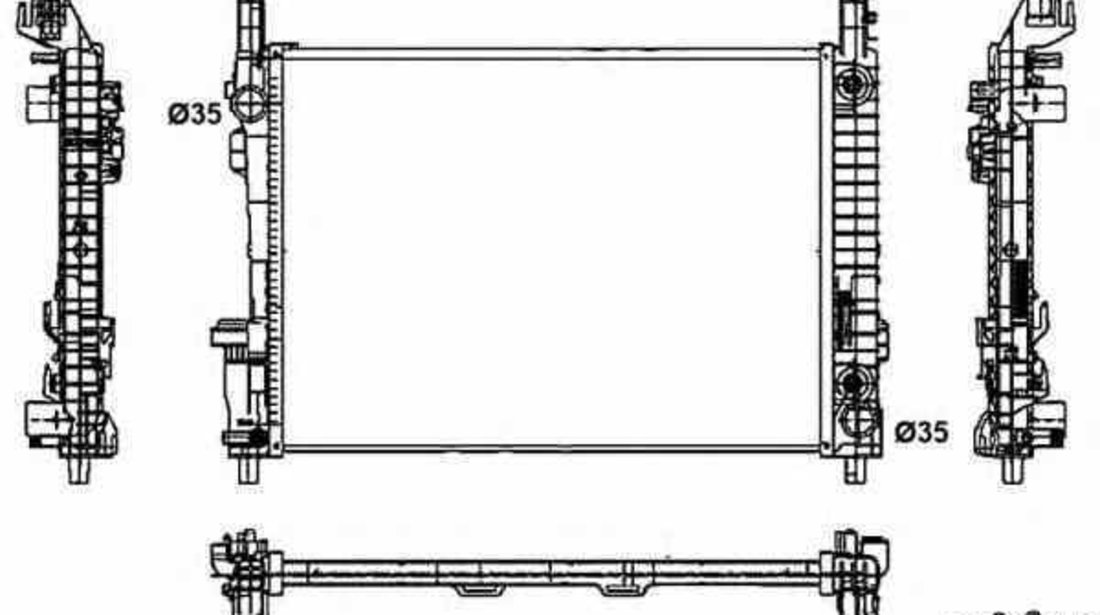 Radiator apa racire motor MERCEDES-BENZ B-CLASS W245 NRF 53800