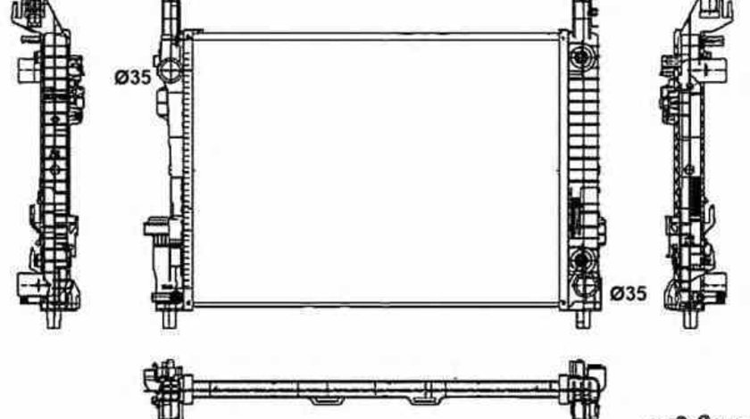 Radiator apa racire motor MERCEDES-BENZ B-CLASS W245 NRF 53800